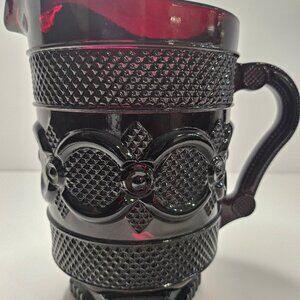 Ruby Red Avon 1876 Cape Cod Collection Water Pitcher